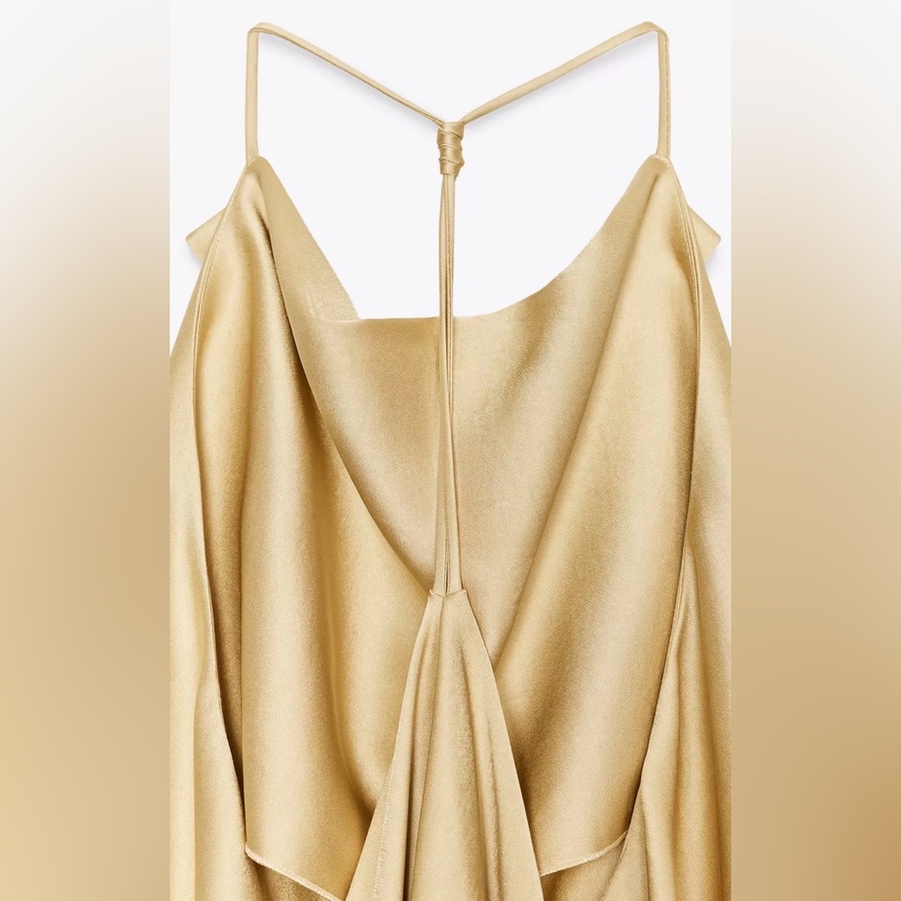 Zara Pale Yellow Sleeveless Jumpsuit - Picture 4 of 4